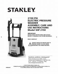 STANLEY SHP2150 Electric Pressure Washer - STANLEY® Electric Pressure